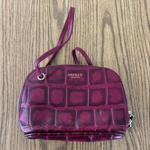 Rare Croc Embossed Burgundy Women's Bag by Osprey London